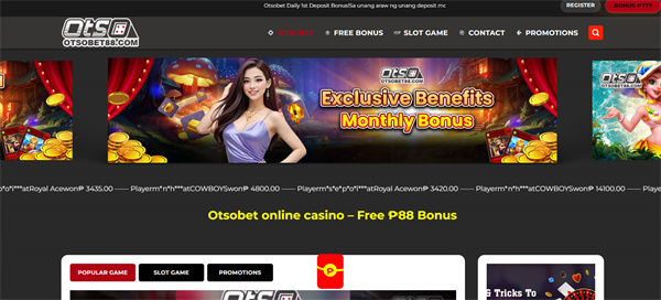 Otsobet Casino - Best Minimum Deposit Casino - Free ₱88 Bonus